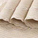 SHACOS Round Placemats Set of 6 38 cm with 6 Coasters 10 cm Cotton Blend view 4