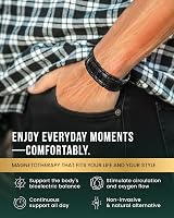 MagnetRX 3X Strength Magnetic Bracelet for Men Titanium Black Clasp Sizing Tool view 2