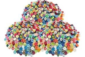 1000 PCS Mixed Sizes and Colors Sewing Buttons,Round Craft Buttons,Buttons for Crafts,for DIY Crafting Sewing Children's Hand