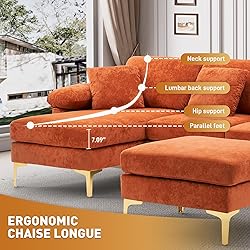 Wrofly U-Shaped Sectional Sofa Couch, 114" Comfy