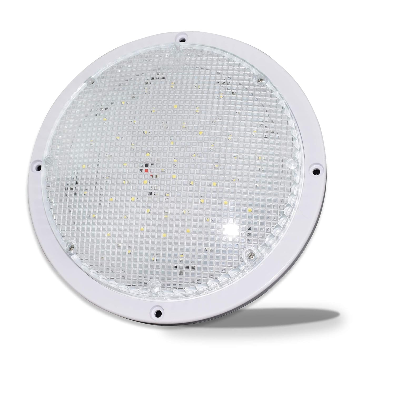 LED Light RV Trailer Camper 5th Wheel White 8.5 Round Scare Porch 12V