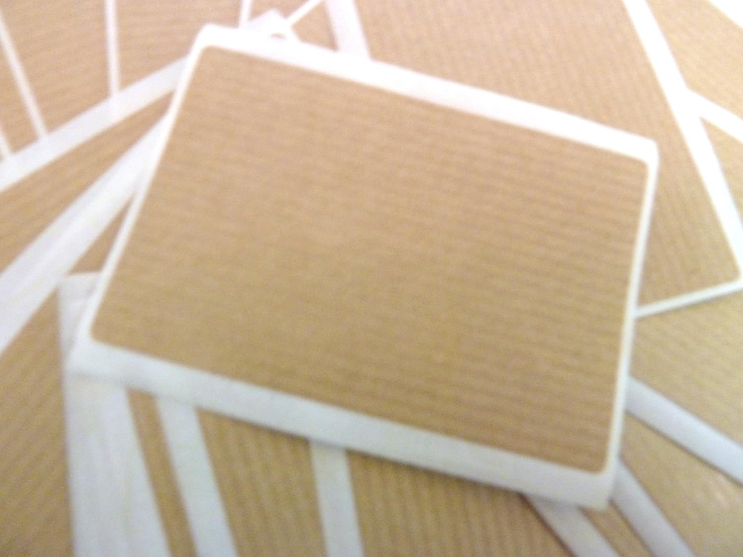 30 Labels, 75x50mm Rectangle, Light Brown, Colour Code Stickers, Self-Adhesive Sticky Coloured Labels - Image 3