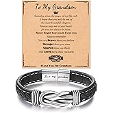 Tarsus Bracelet for Son/Grandson/Nephew, Gifts for Teen Boys Leather Knot Bracelet, Graduation Christmas Birthday Gifts