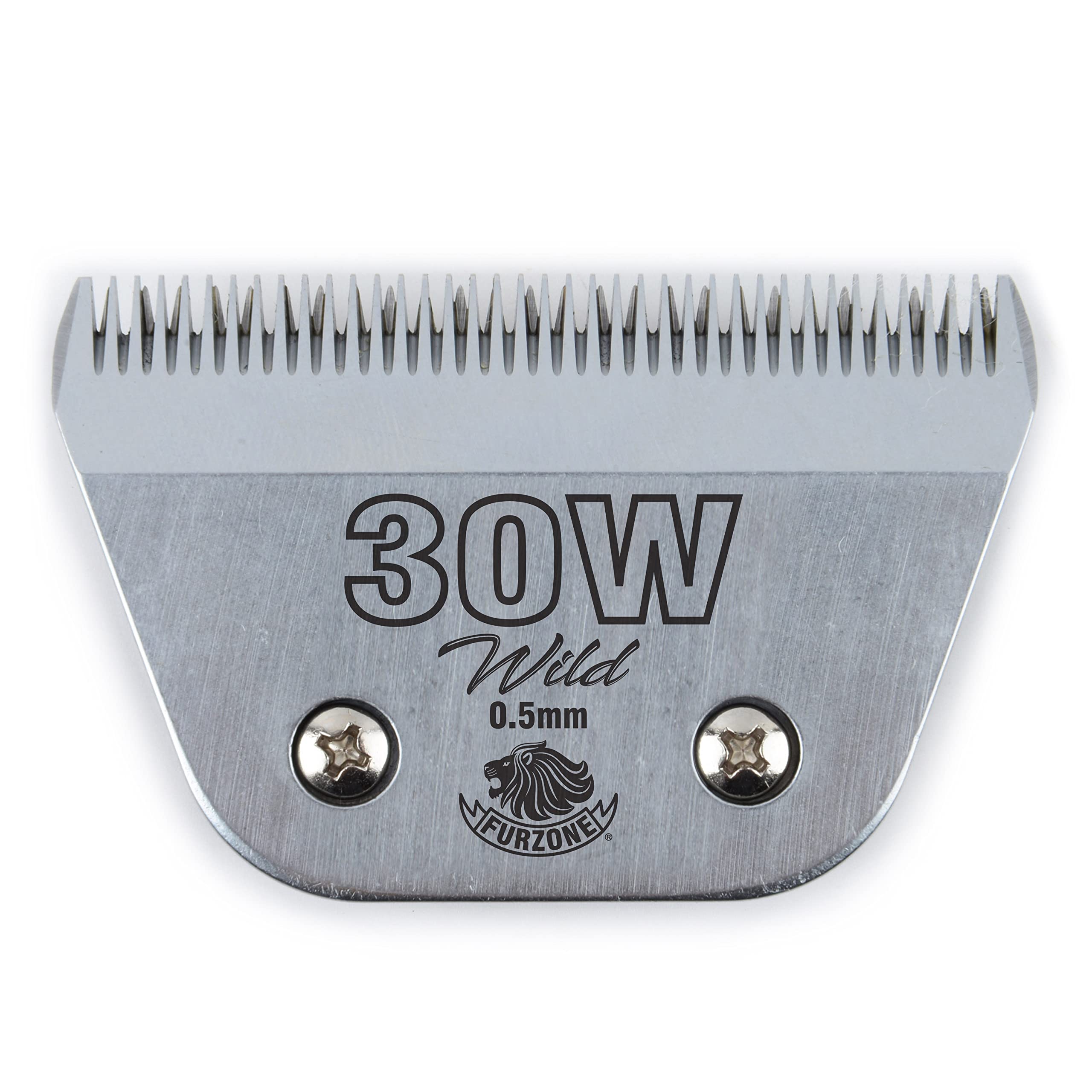 Furzone Detachable Blade - Size 30W Wide Blade 1/50", Made of Extra Durable Japanese Steel, Compatible with Most Andis, Oster, Wahl A5 Clippers