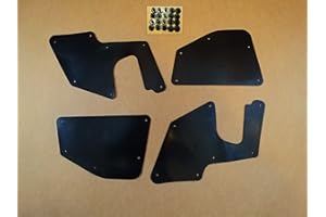 YOTA LINERS Set of Four Splash Shields with Clips for 1996-2002 Toyota 4Runner (Fender Liners, Aprons, Shields, Splash Guards, Skirts, Guards, Seals, Splash Seals) R