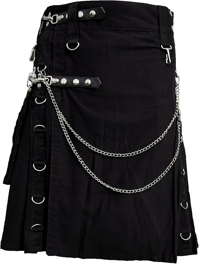 Verillas Men's Gothic VKilt Alt Rocker 44 Black Amazon