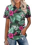 LOMON Women's Golf Shirts 1/4 Zipper Short Sleeve