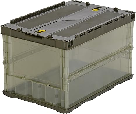 Amazon Amazon Co Jp限定 Trusco トラスコ 折りたたみコンテナ スケルコン Odオリーブドラブ色 50l ロックフタ付 Tskc50b Od Diy 工具 ガーデン