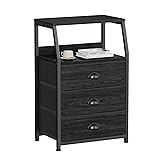 Furnulem Black Dresser for Bedroom, Small