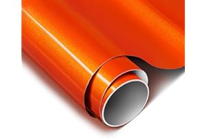 ColorFusion PPF by VViViD, Gloss Flame Orange Dry Apply PPF Vinyl Car Wrap Roll 1ft x 5ft