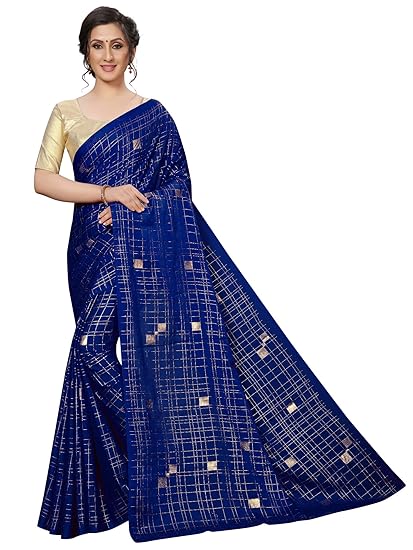 Winza Designer Womens Rangoli Silk Saree With Blouse (FOIL SQUARE)