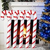 10PCS Christmas Inflatable Candy Canes, 35 Inch Large Candy Cane Christmas Decorations for Indoor Outdoor Holiday Yard