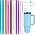 10-Pack Reusable Straws For Stanley Tumblers – 12" Long, BPA-Free, With Cleaning Brushes, Green - View #8