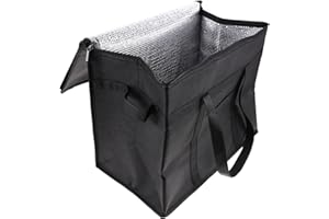BESPORTBLE Insulated Grocery Bag Large Capacity Thermal Reusable Cooler Bag with Front Pocket Non-Woven