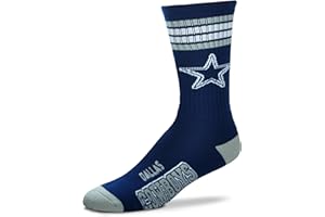 FBF Originals - NFL 4 Stripe Deuce Crew Socks - Dallas Cowboys (Medium)