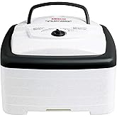 Nesco FD-80A Square Shaped Food Dehydrator, For Snacks, Fruit, Beef Jerky, White