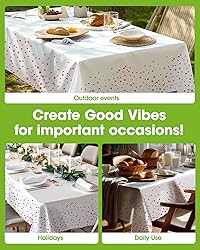 Pureegg Plastic Table Cloth Disposable 10 Pack, 54