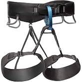 BLACK DIAMOND Men's Momentum Rock Climbing Harness, Adjustable Loops | trakFIT leg loops, pre-threaded buckle, gear loops organize quickdraws, cams, belay tools, and essentials