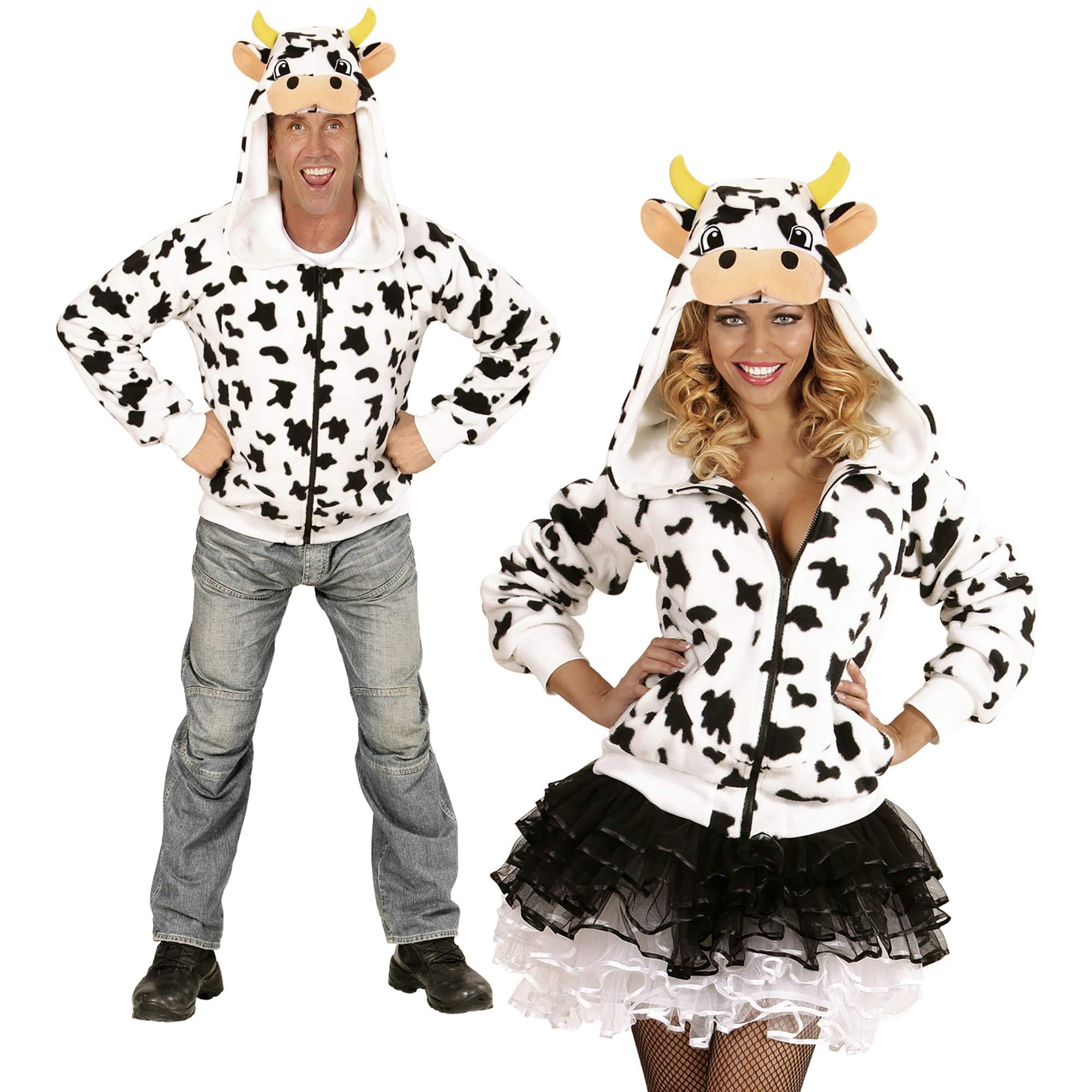 Widmann 07012 Adult Costume Cow ? Hoodie ? White