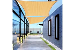 SHADEWIZ Rectangle 8' x 12' Sand Sun Shade Sail Canopy Awning for Patio Backyard Lawn Garden Outdoor Activities Grade UV Block Mesh Netting, We Can Make Custom Sizes