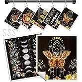 Miss Adola Swedish Dishcloths for Kitchen with Hooks - Reusable Dish Cloths for Washing Dishes Fast Drying Cute Fun 5 Pack Swedish Dish Towels Washable Cleaning Sponge, Sun Moon