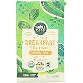 Whole Foods Market, Organic Breakfast Blend Ground Coffee, Light Roast, Milk Chocolate, Caramel &amp; Citrus, 12 Ounce