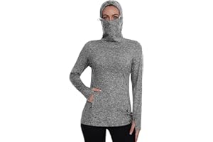 Soneven Women's Fleece Running Pullover Winter Outdoor Thermal Sweatshirts Cold Weather Ski Hiking Shirts With Thumbholes