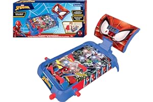 Lexibook Marvel Spider-Man, Table Electronic Pinball, Action and Reflex Game for Children and familiy, LCD Screen, Light and 
