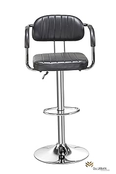 Da URBAN Costa Height Adjustable Bar Stool Chair (Black) (1 Pc)
