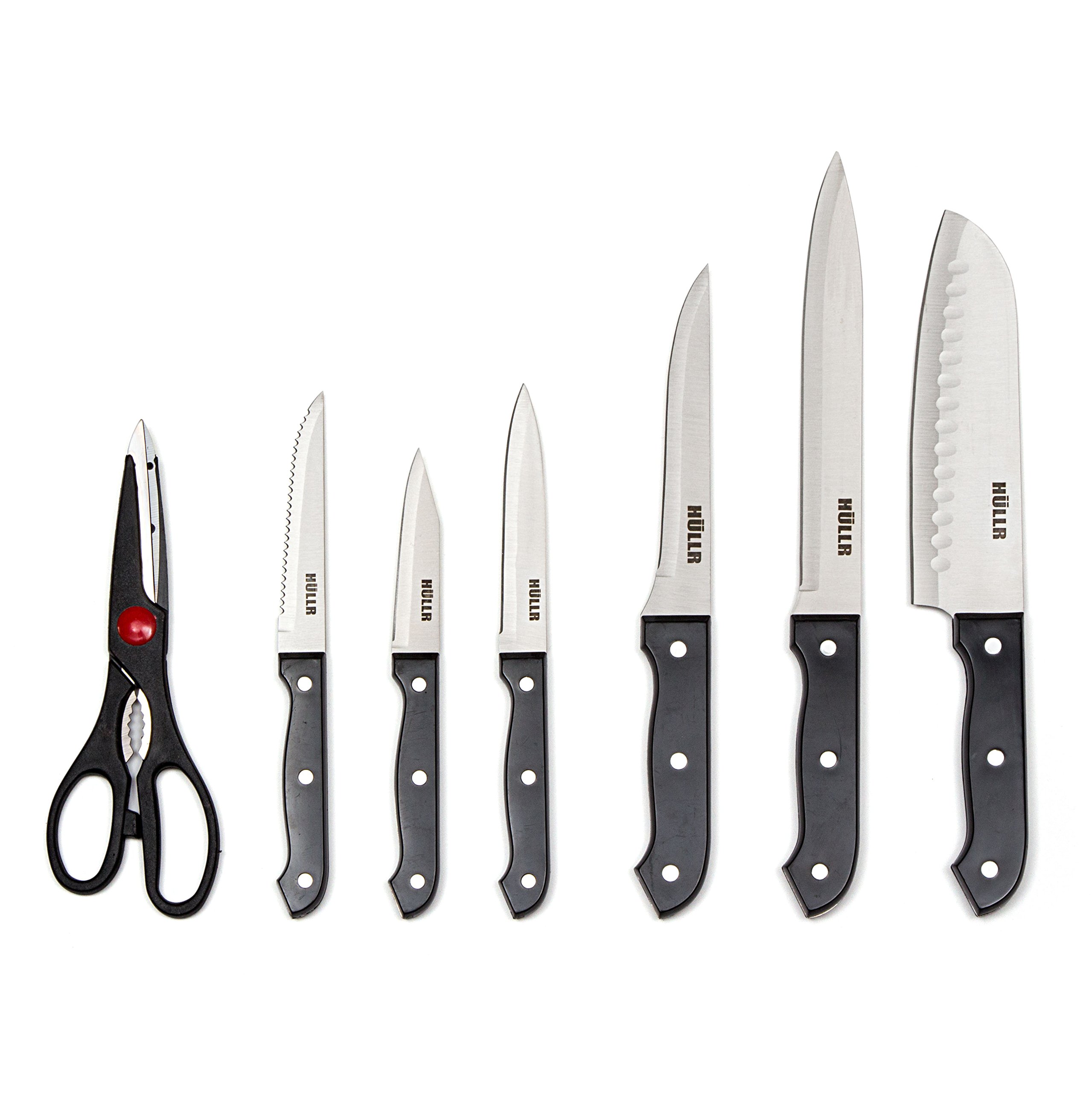 HULLR 30Piece Kitchen Utensils and Knife Block Set, All Purpose