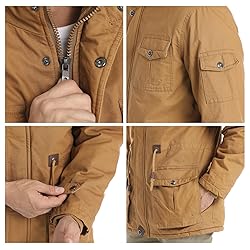 CHEXPEL Men's Thick Winter Jackets with Hood Fleece