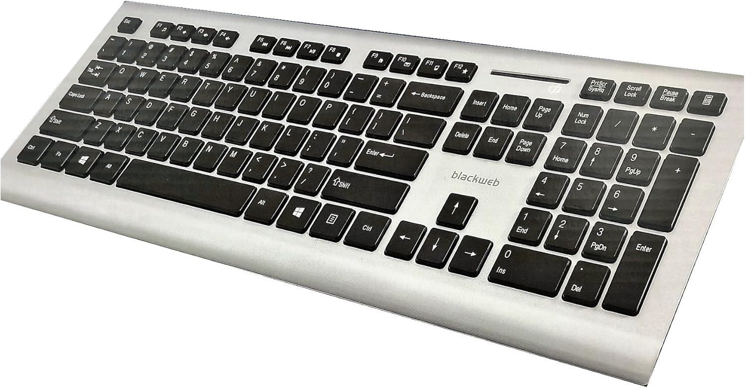 Blackweb Wireless Silent Keyboard with Low Profile QuietTouch Keys
