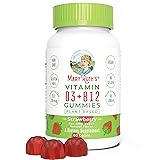 Vegan Vitamin D3+B12 Gummy (Plant-Based Gummies) by MaryRuth's - Made w/Organic 