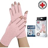Doctor Developed Pink Ladies Arthritis Compression Gloves and DOCTOR WRITTEN HANDBOOK -Relieve Arthritis Symptoms, Raynauds Disease & Carpal Tunnel (Small)