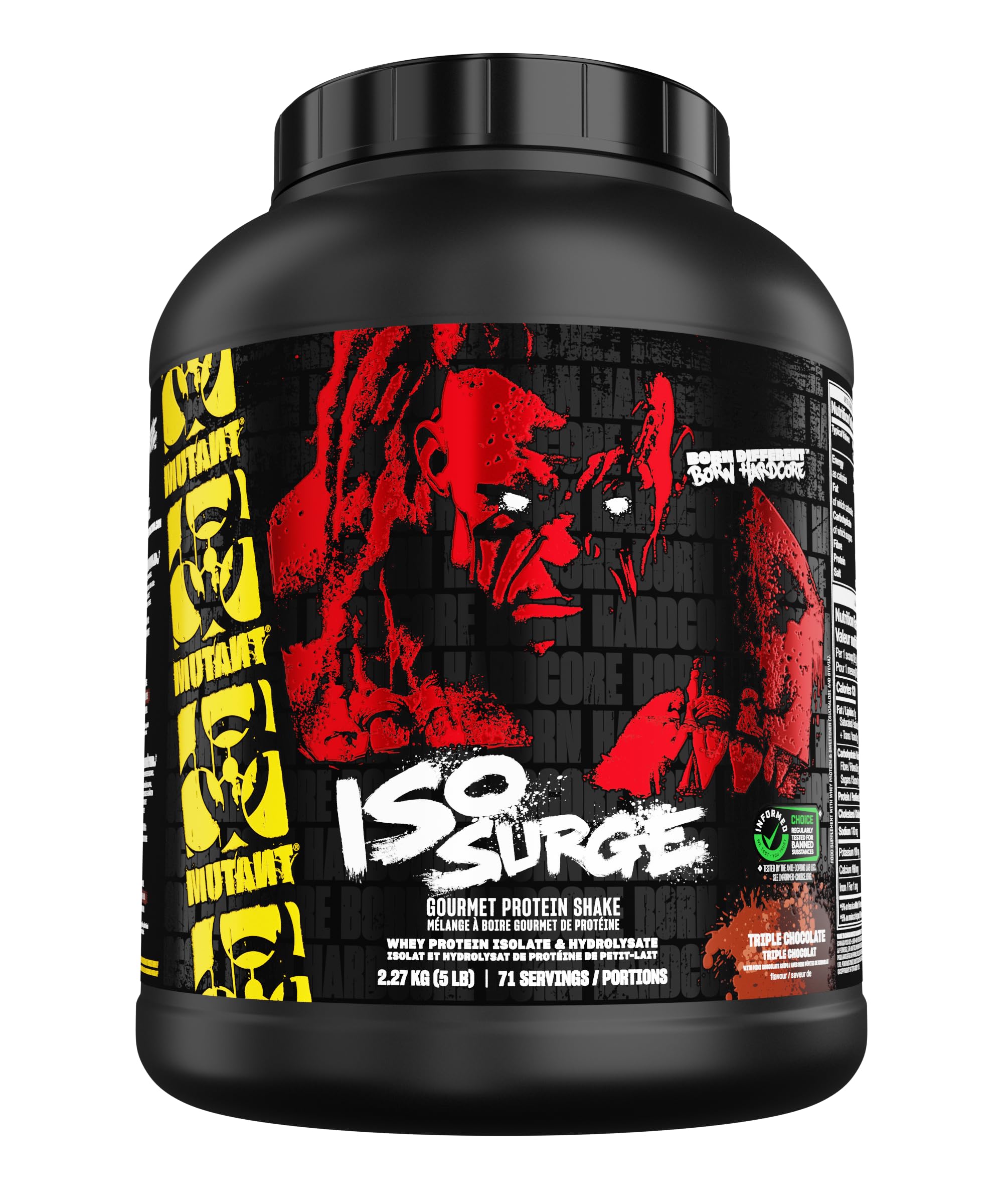MUTANT ISO Surge | Whey Isolate Protein Powder | 25g Protein, Fast-digesting whey Protein Isolate & hydrolysate, Gourmet Flavors | 2270g | Triple Chocolate