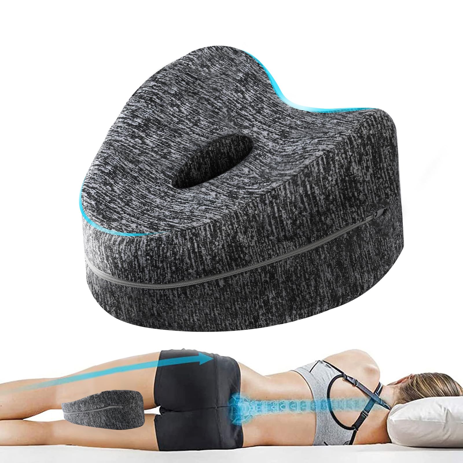 Photo 1 of Vertdens Leg Pillow, Knee Pillow for Side Sleepers, Leg Pillows for Sleeping, Knee Cushion for Sleeping,Suitable for Relieving Leg, Back, Knee Pain