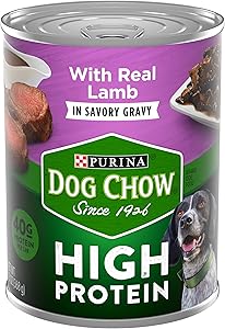 Purina Dog Chow High Protein Gravy Wet Dog Food, High Protein With Lamb - (12) 13 oz. Cans