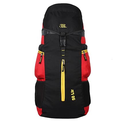 J R Bags Ranger 50 liters Top Load Travel Rucksack Bag - 50 Ltrs Capacity (Red, 50)