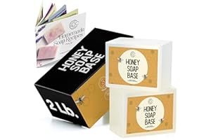 Prime Creations Soap Base for soap making supplies melt and pour soap base for DIY crafting moisturizing glycerin 2 LB, Unscented - Honey