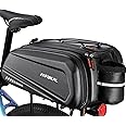 JXFUKAL Bike Bags for Bicycle Rear rack - 9.5L/17L/40L Hard Shell Waterproof Bike Ebike Trunk Pannier Saddle Seat Bag Carrier with Reflector, Rain Cover & Shoulder Strap for Commuter Travel Outdoor