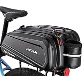 JXFUKAL Bike Bags for Bicycle Rear rack - 9.5L/17L/40L Hard Shell Waterproof Bike Ebike Trunk Pannier Saddle Seat Bag Carrier with Reflector, Rain Cover & Shoulder Strap for Commuter Travel Outdoor