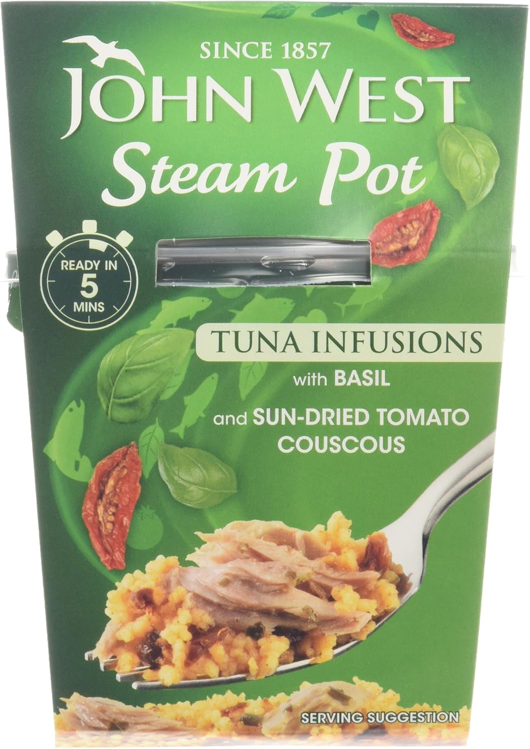 John West Steam Pot Tuna Infusions with Basil and SunDried Tomato