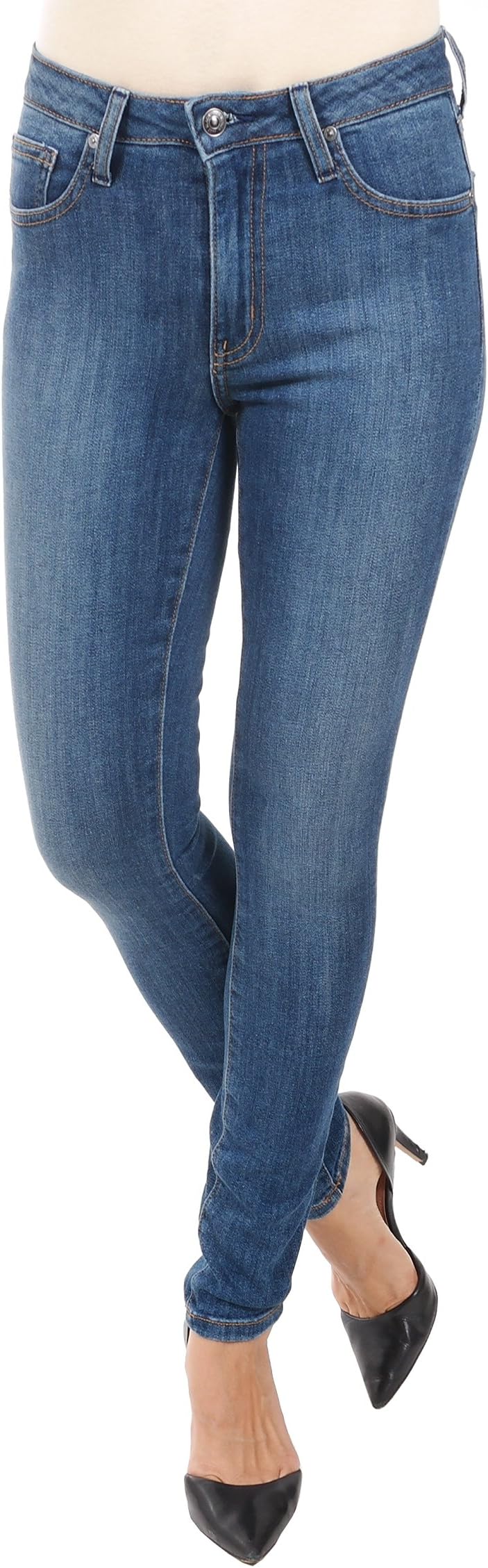 Just USA Jeans Women's 9.5" High Rise Basic Ankle Skinny Denim