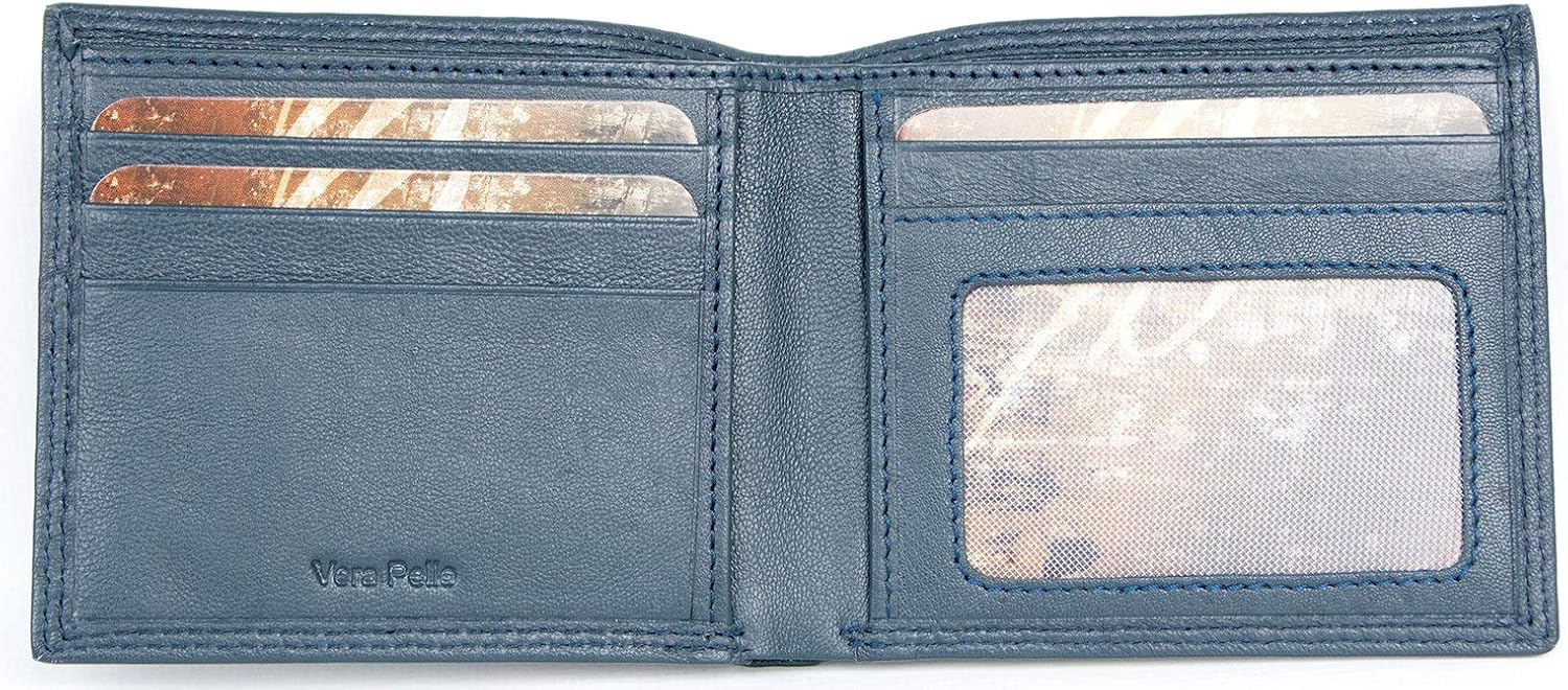 FLW Navy Blue Soft Genuine Leather Wallet Without Any Logos Or Markings - Image 3