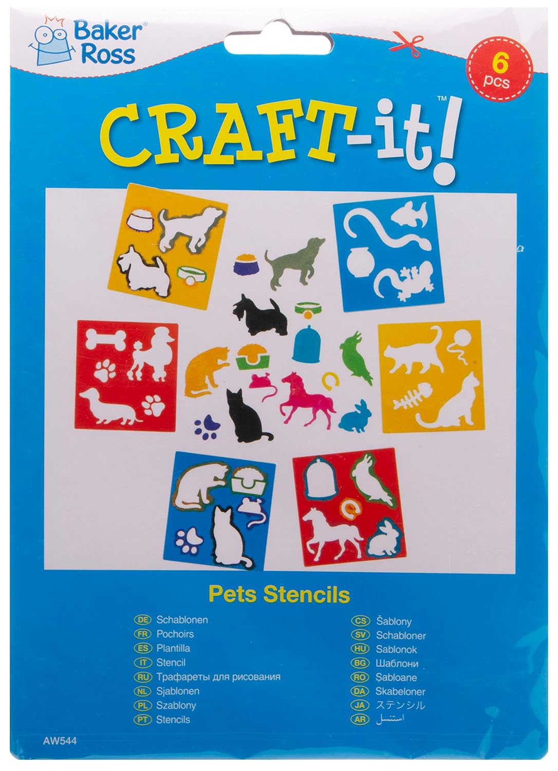 Baker Ross Star Hero Stencils for Painting (Pack of 6) AW554, Washable Plastic Paint Stencil Set for Kids - Image 4