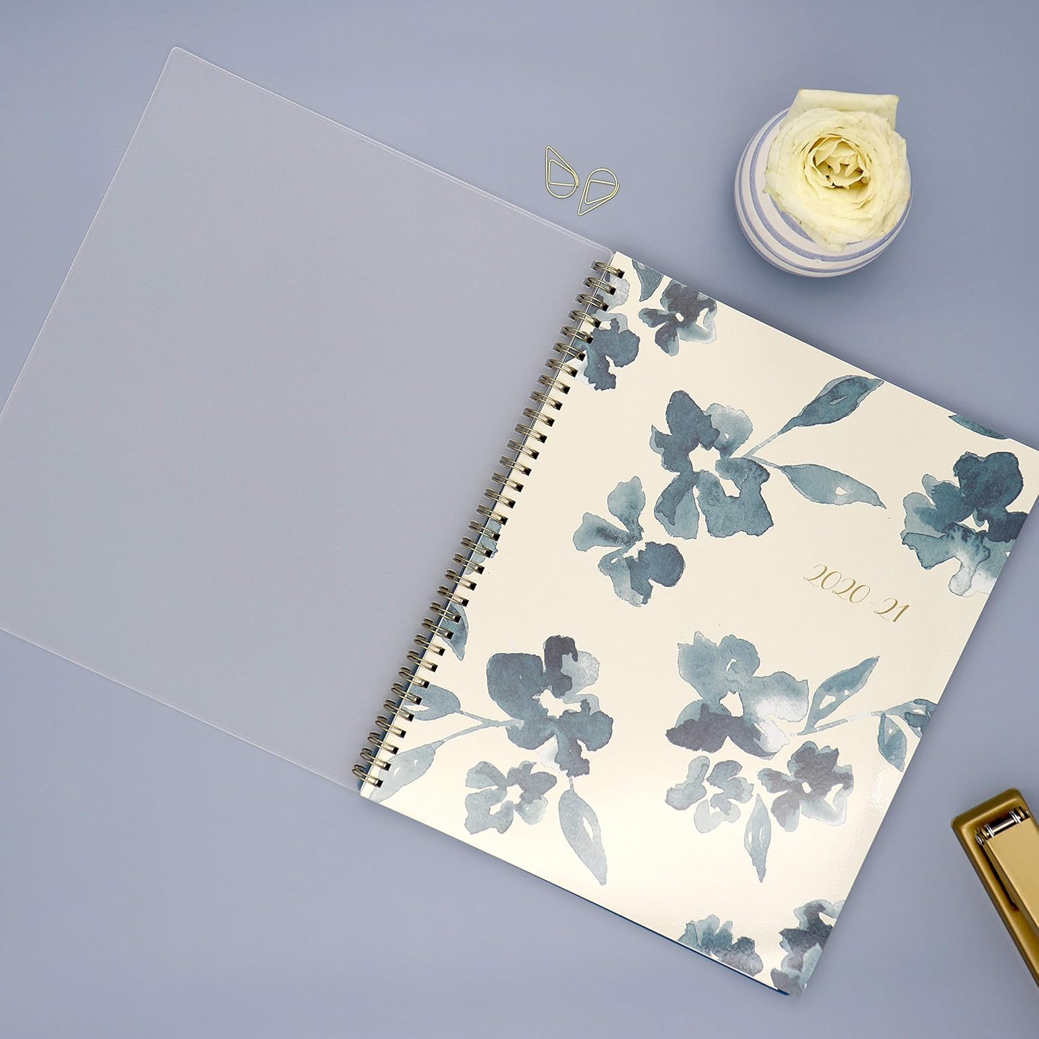 Blue Sky 2020-2021 Academic Year Weekly & Monthly Planner, Frosted Flexible Cover, Twin-Wire Binding, 8.5" x 11", Bakah Blue : Office Products