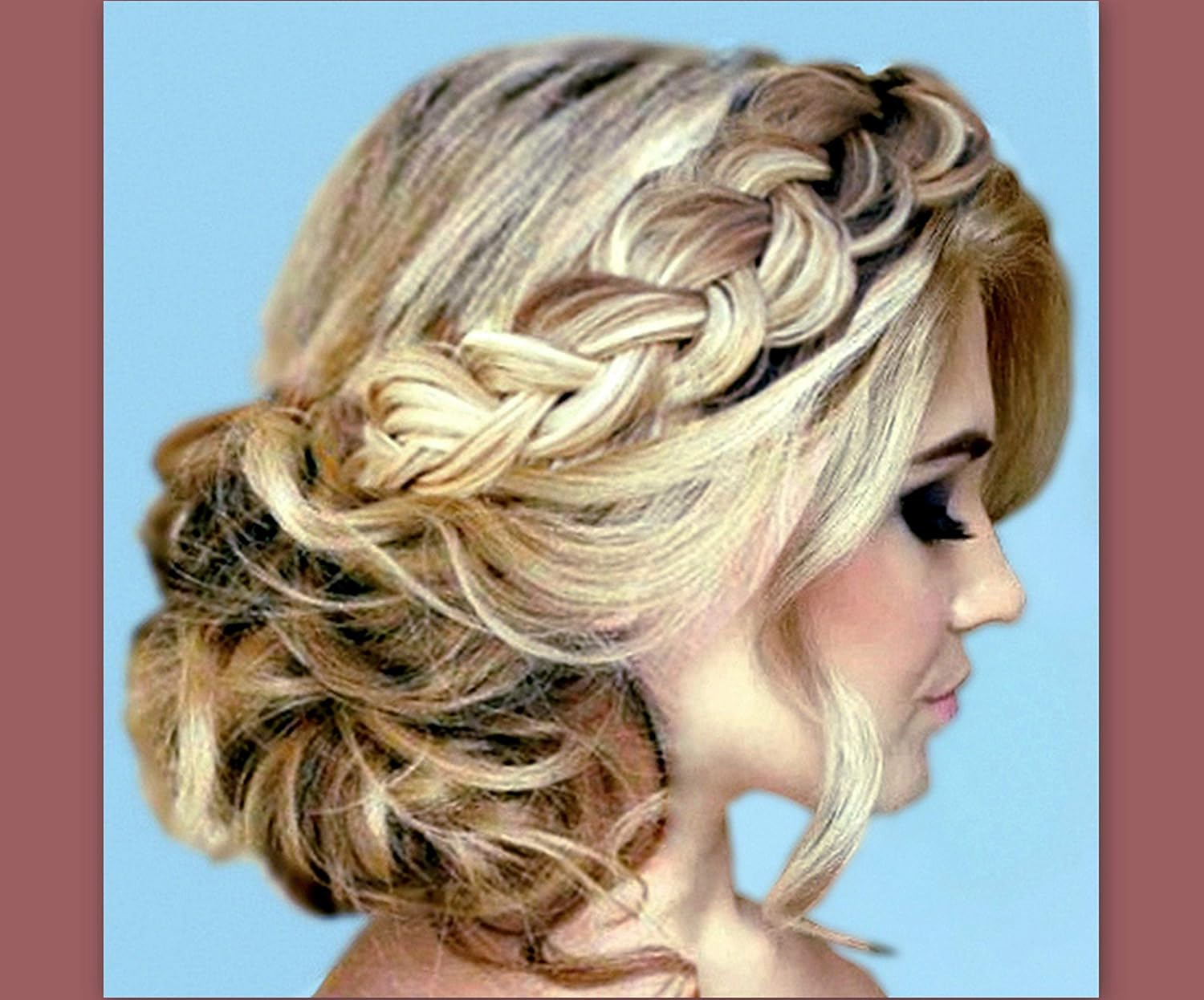 Amazon Com Extra Wide And Thin Braided Headband Plait Wedding