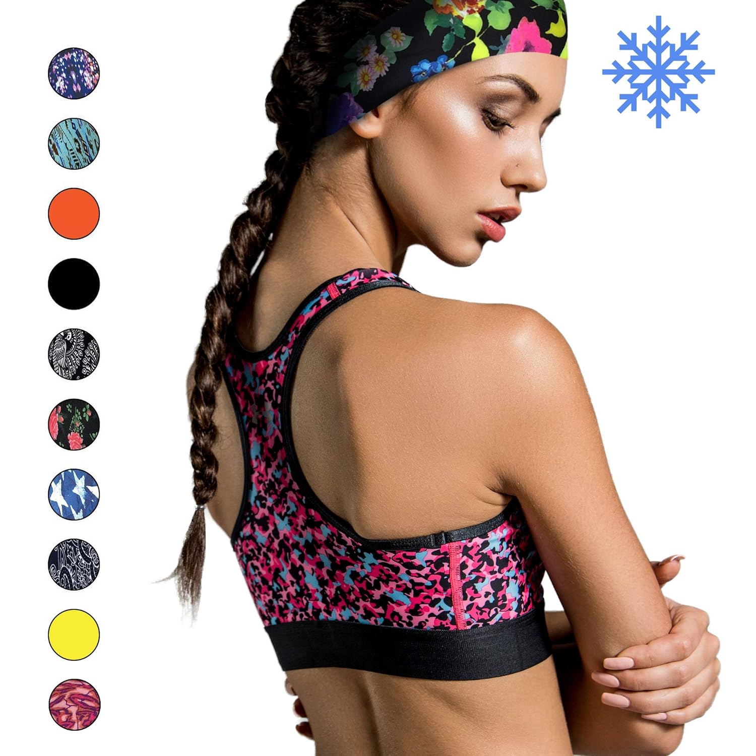 Stay Cool During Workouts Cycling Cardio Running Yoga Headband for Under Helmets & Hats CoolCore