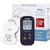 Omron Max Power Relief TENS Unit Muscle Stimulator | For Drug-Free Pain Relief - Portable Electric Massager for Muscles and Joints - Includes 2 Reusable TENS Unit Pads