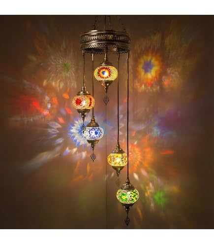 Turkish Moroccan Mosaic Ceiling Hanging Tiffany Pendant Light - Tiffany